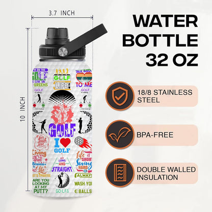 Pickleball Water Bottle 32oz Stainless Steel Insulated Vaccum with Lid, Pickleball Gifts for Pickleball Players, Pickleball Lovers, Women Girls Ladies