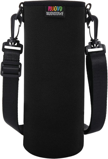 Nuovoware Water Bottle Carrier Bag, Premium Neoprene Portable Insulated Water bottle Sling Holder Bag 500ml/750ml/1000ml with Adjustable Shoulder Strap for Men Women Hiking, Sling Bottle Bag Case