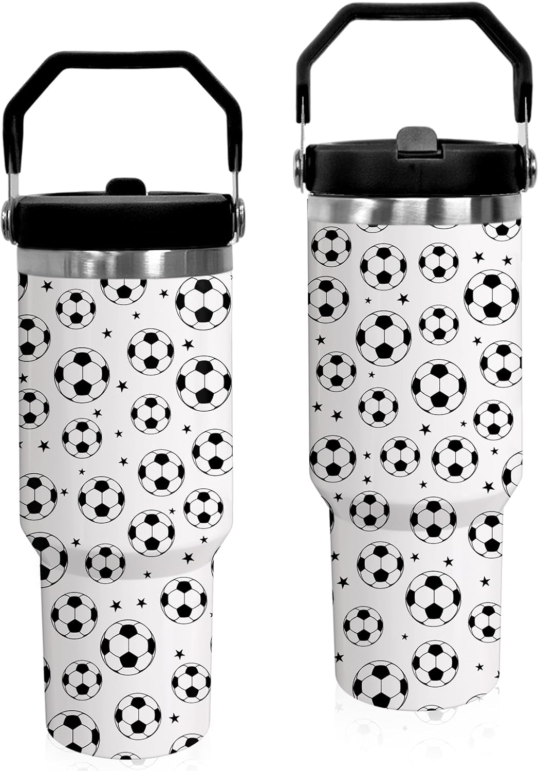 30 oz Tumbler with Handle Flip Straw Leak Proof - Pickleball Mug 30oz Tumbler Travel Coffee Mug with Handle - Birthday Gifts for Women Pickleball Lovers Players 30 Ounce Stainless Steel Cup