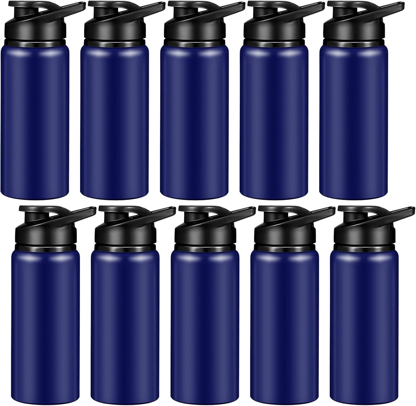 CHENGU Water Bottle Bulk 20 oz Aluminum Reusable Bottles Lightweight Snap Lid Water Cups Easy Carry Leak Proof Travel Tumbler for Gym Sports Camping Hiking Fishing