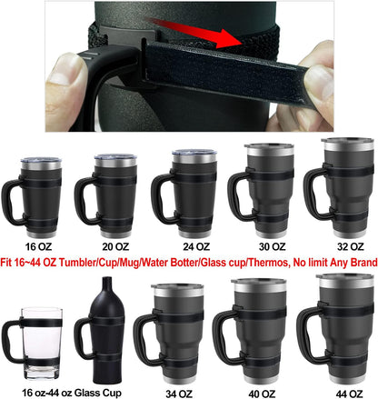 20 Oz 30 Oz 40 Oz Tumbler Handle Adjustable Fit for YETI, RTIC, Ozark Trail, Travel Mug Cup, SIC, Rambler, and All Brands Tumbler Cup