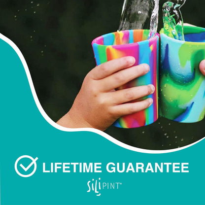 Silipint 8oz Silicone Tumbler with Straw and Lid – Unbreakable, BPA Free, Non-Toxic, Dishwasher, Microwave, Freezer Safe Tumbler Cup – Drinkware for Juice, Smoothies, Coffee (Cool Berry Crush)