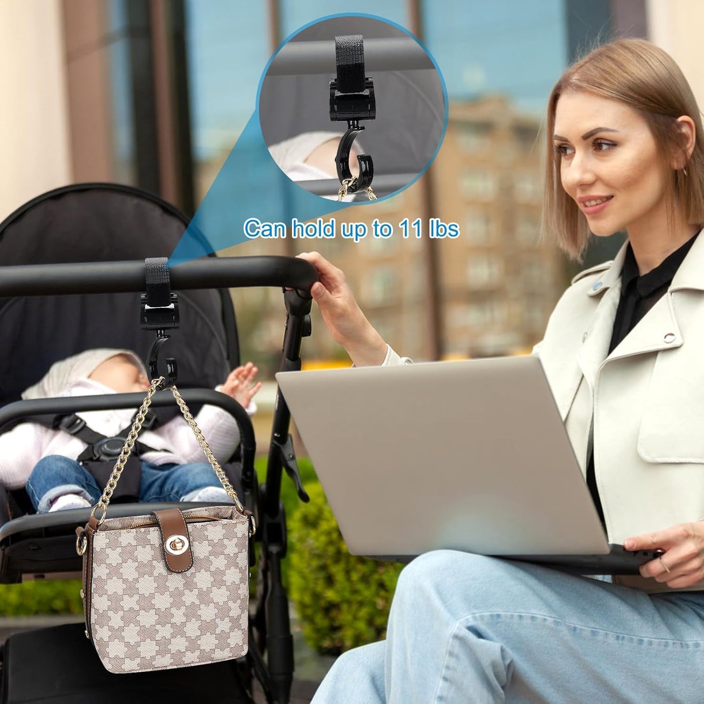 Accmor Stroller Cup Holder, Universal Cup Holder for Walker Wheelchair Bike, 360° Rotatable Stroller Cup Holder Attachment Accessories for Walker, Wheelchair, Scooter