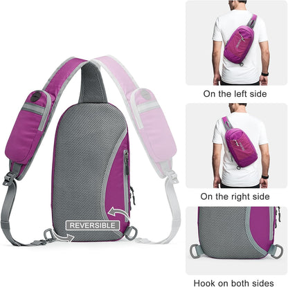 G4Free Sling Bag RFID Blocking Lightweight Crossbody Backpack Chest Shoulder Bag for Travel Sports Running