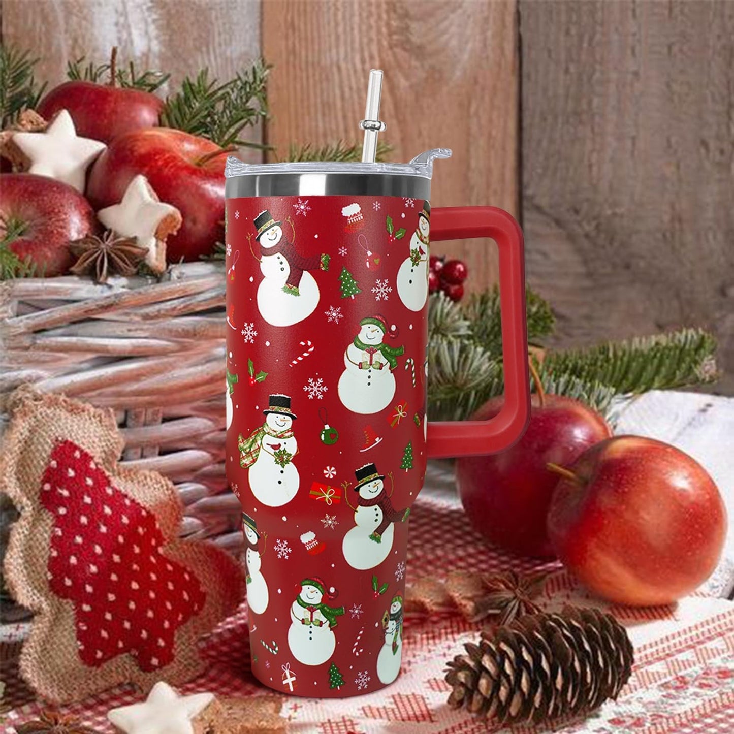 Ceovfoi 40 oz Pickleball Coffee Mug Vacuum Insulated Travel Tumbler with Handle, Lid & Straw - Perfect Pickleball Gifts for Players, Coaches, Lovers | Pickleball Accessories