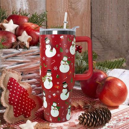 Ceovfoi 40 oz Pickleball Coffee Mug Vacuum Insulated Travel Tumbler with Handle, Lid & Straw - Perfect Pickleball Gifts for Players, Coaches, Lovers | Pickleball Accessories