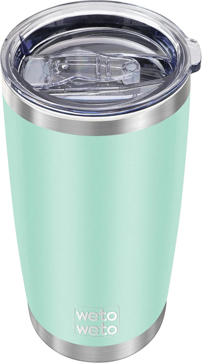 WETOWETO 20oz Tumbler, Stainless Steel Vacuum Insulated Coffee Travel Mug, Double Wall Powder Coated Insulated Coffee Mug Travel Mug with Lid Thermal Cup for Outdoor (Navy Blue, 1 Pack)