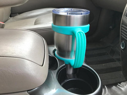 STRATA CUPS 30 oz Tumbler Handle - Available For 30 oz YETI Tumbler, OZARK TRAIL, Rambler Tumbler- BPA free (Black)