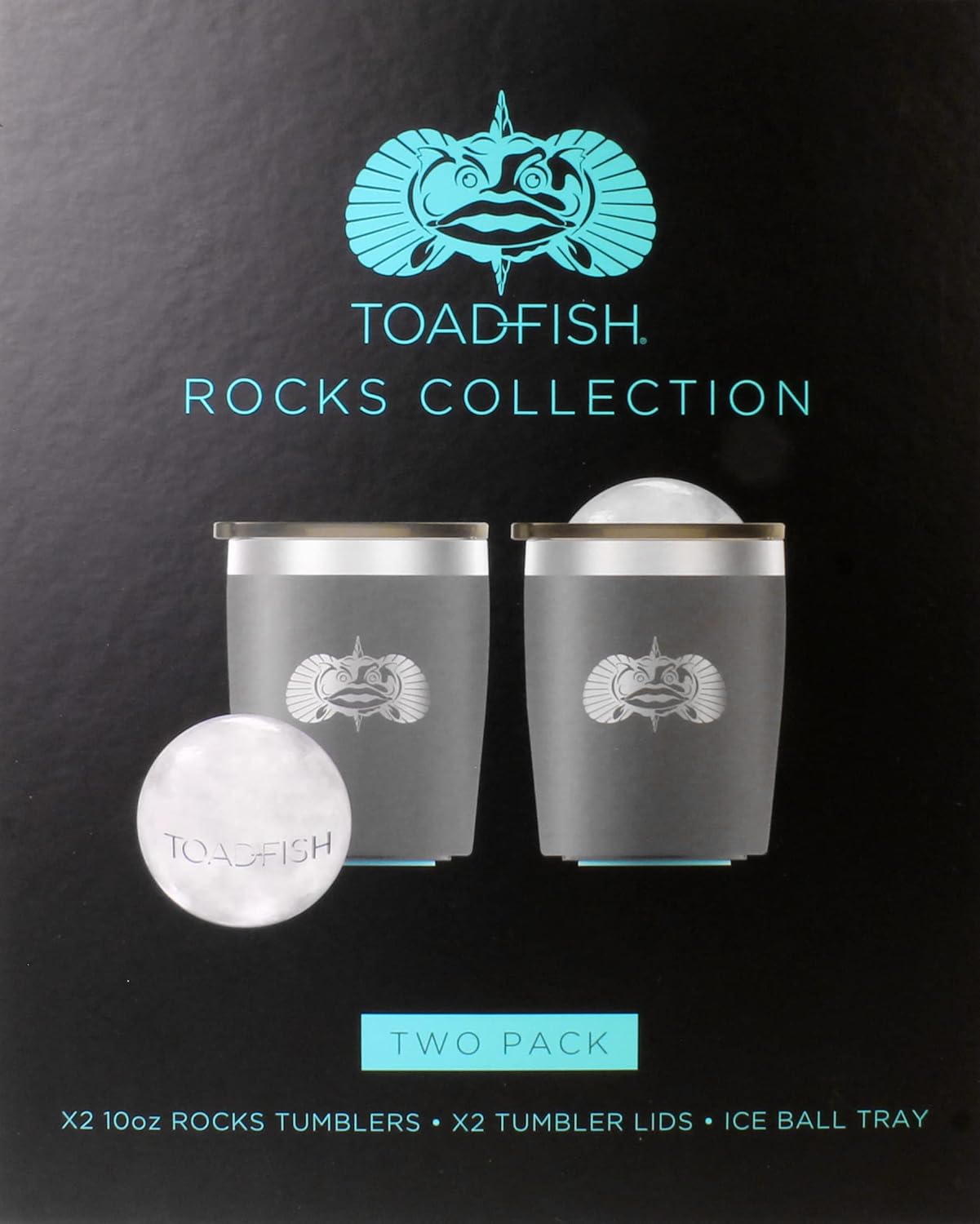 Toadfish Non-tipping 10oz Double Wall Insulated Stainless Steel Rocks Tumbler w/ East Slide Lid - Graphite