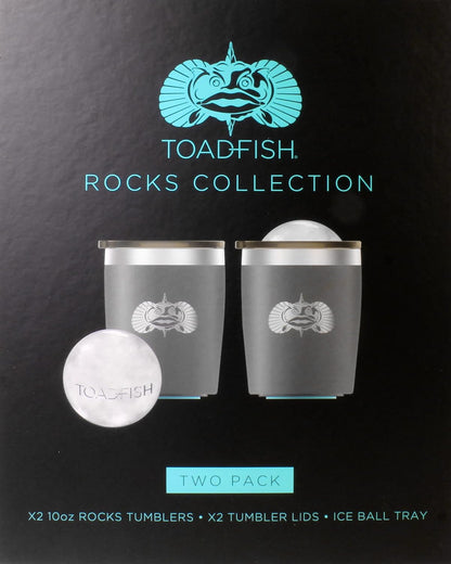 Toadfish Non-tipping 10oz Double Wall Insulated Stainless Steel Rocks Tumbler w/ East Slide Lid - Graphite
