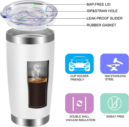VEGOND 20oz Tumbler with Lid and Straw Stainless Steel Tumbler Cup Bulk Vacuum Insulated Double Wall Travel Coffee Mug Powder Coated Coffee Cup, Black, 12 Pack