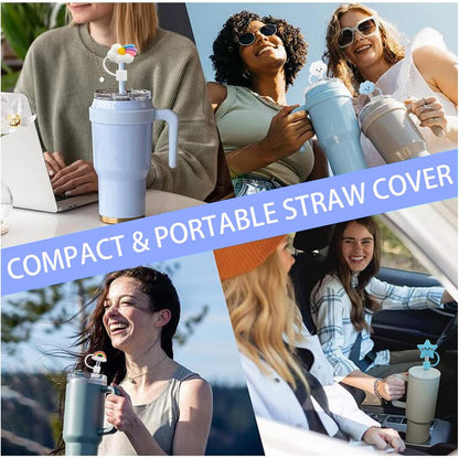 Straw Cover Cap for Stanley Cup,Silicone Straw Topper 10 mm 0.4 in Reusable Straw Tips Lids,Straw Tip Covers for Stanley Cups Accessories