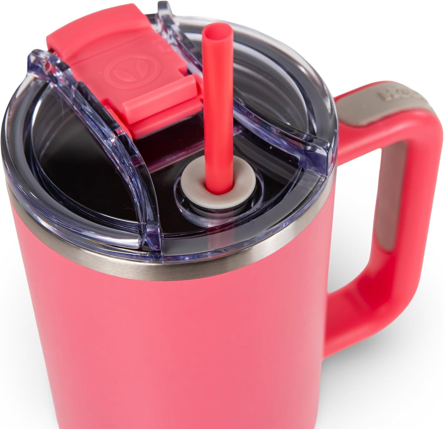 Hogg Big Swig 40 oz Tumbler with Handle and Straw - Red, 40oz Insulated Stainless Steel, Water Tumbler with Straw, Water Cup with Handle, Versatile Leak Proof Lid