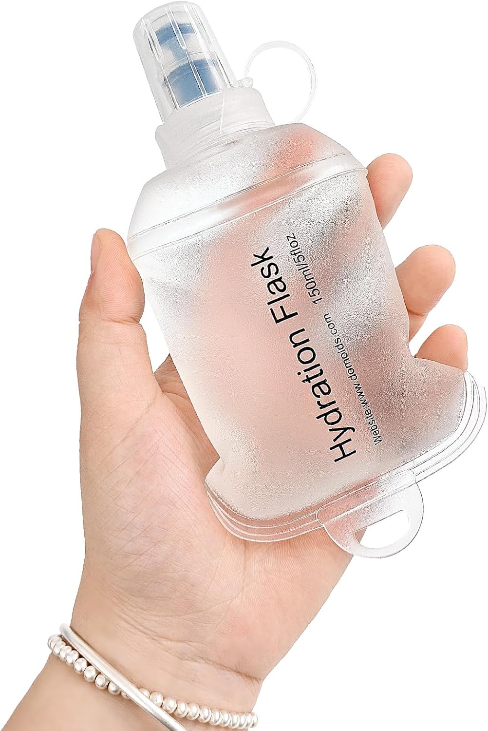GYGYL Soft Flask, TPU Collapsible Soft Water Bottle for Hydration Pack, Running Vest, Leak-Proof Folding Water Bottle for Hiking Cycling Climbing Jogging-250ml Grey