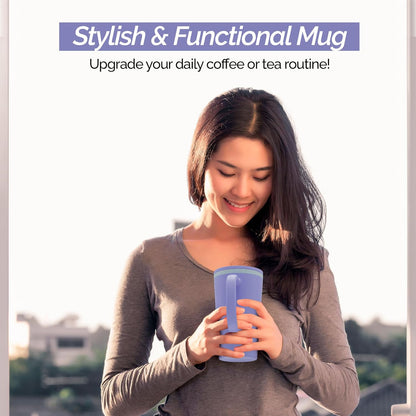 Copco Cone Desk Mug, 16 oz - Double Wall Insulated Coffee Mug with Twist-Off Lid, Handle & Slide Tab - Travel-Friendly Cup for Hot or Cold Drinks, BPA-Free, Microwave & Dishwasher Safe (Brown)