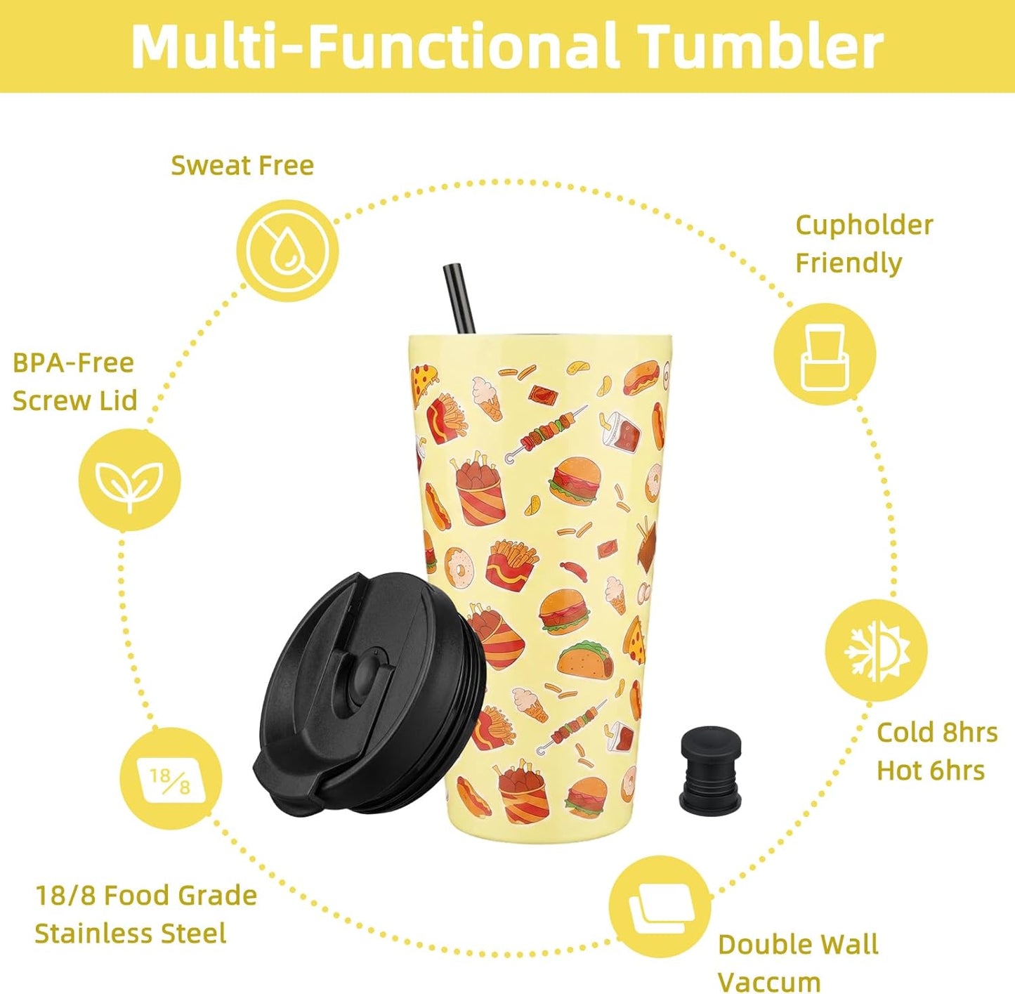 BJPKPK 4 Pack Tumbler with Lid and Straw,30oz Insulated Tumblers Bulk Reusable Travel Coffee Mug, Dishwasher Safe Double Wall Vacuum Insulated Cup Gift for Men Women,Light Blue Leopard