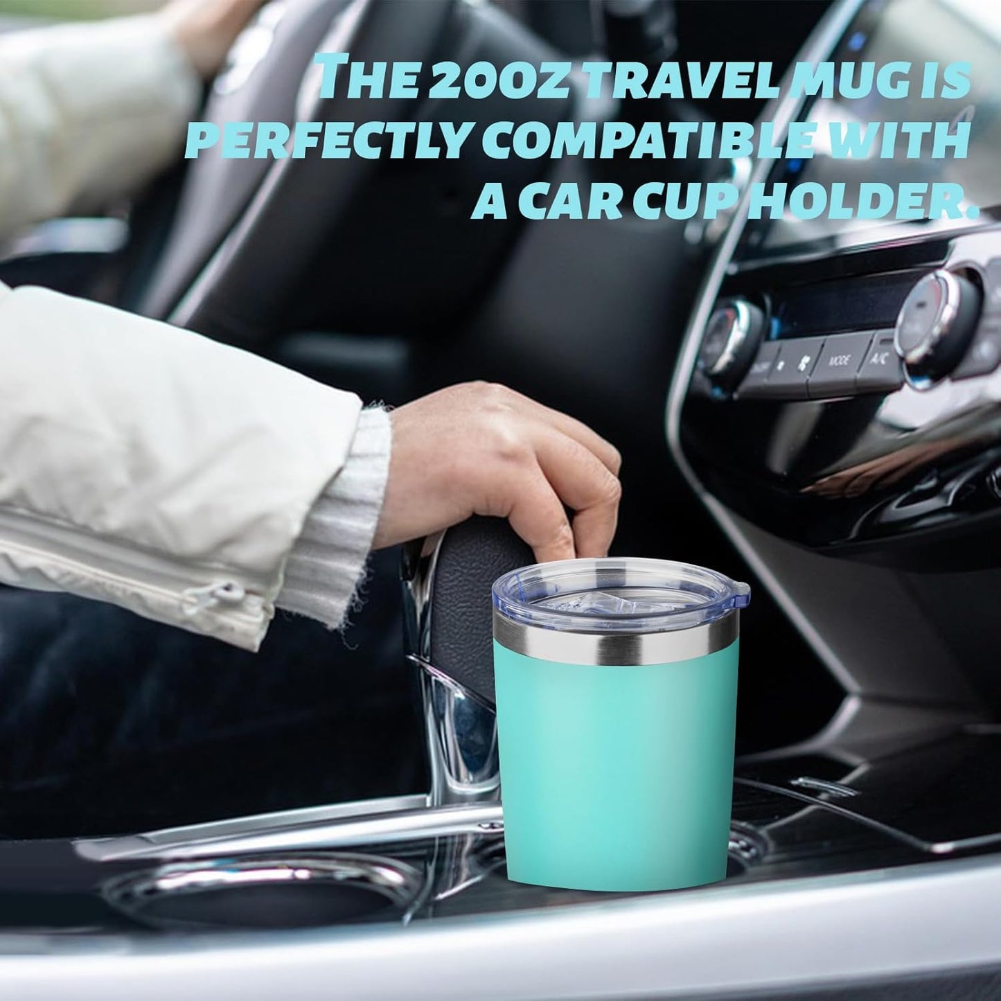 20oz Tumbler with Straw and Brush, Stainless Steel Vacuum Insulated tumbler, Double Wall Insulated Coffee Tumbler for Outdoor, Home, Travel,Office (Buff,1pcs)