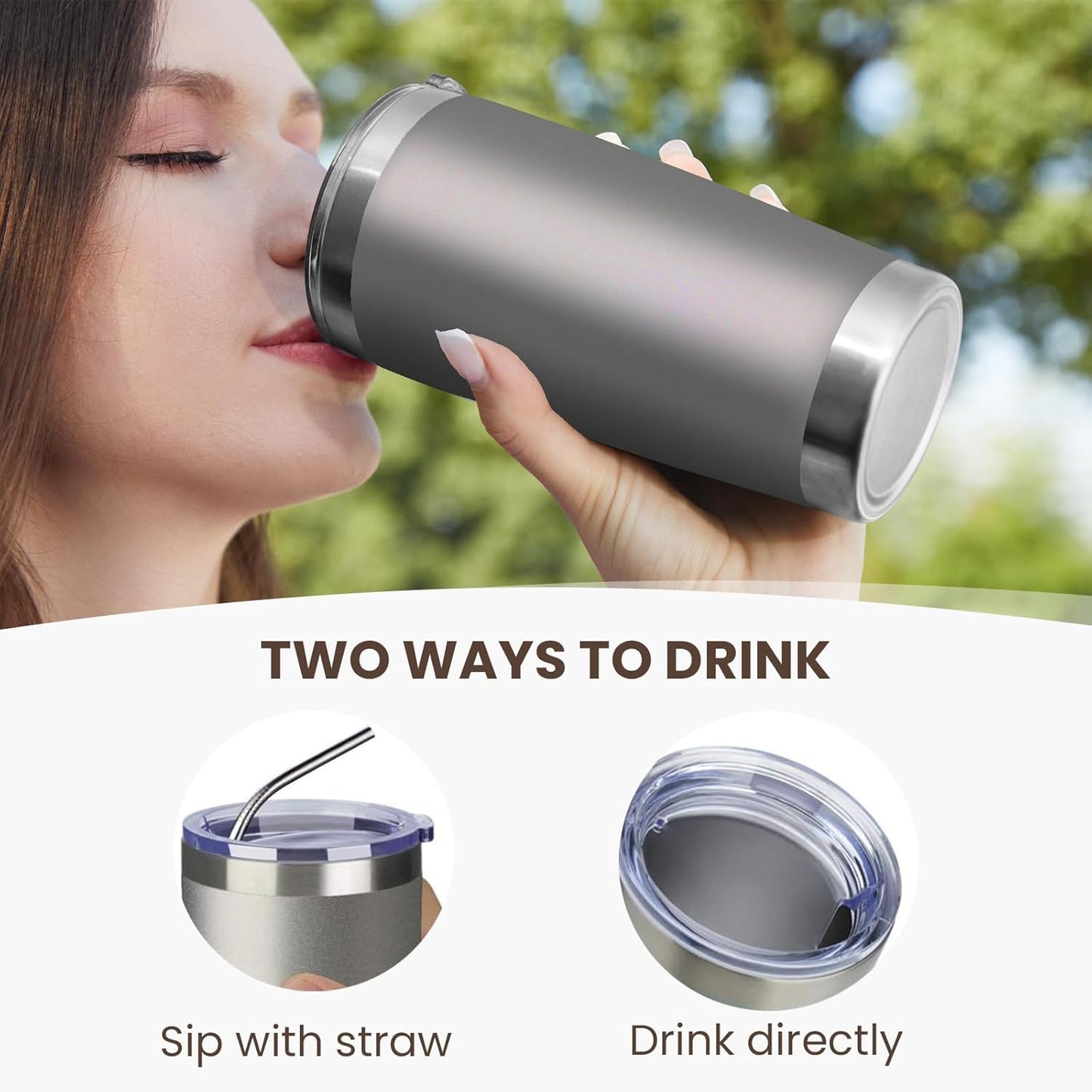 MEWAY 20oz Tumbler Cup Double Wall Vacuum Insulated Travel Mug Bulk, Stainless Steel Tumblers with Lid and Straw, Durable Powder Coated Coffee Cups for Cold & Hot Drinks (Navy, 1)