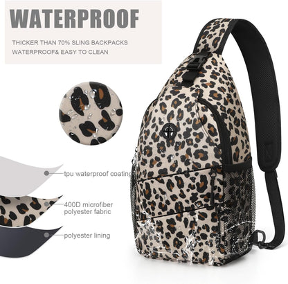 Pritent Crossbody Bags for Women Men Trendy Sling Bag Backpack Casual Chest Bag with Convertible Shoulder Strap