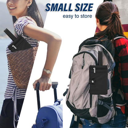 Luggage Cup Holder for Suitcases, Portable Foldable Travel Cup Holder with Handle and Hook, Luggage Drink Holder for Two Coffee Cups,Gift for Flight Attendants