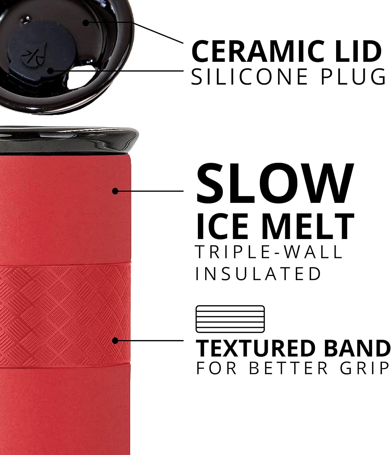 Elemental Artisan Insulated Tumbler, Triple Wall Coffee Travel Mug, Reusable Stainless Steel Coffee Tumbler with Ceramic Lid, Thermal Coffee Cups for Hot (6 Hrs) & Cold (18 Hrs), 16oz - Forest Green