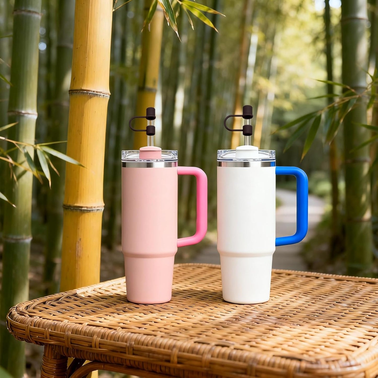 6PCS Silicone Straw Covers Caps Compatible with Stanley 30&40 Oz Tumbler Accessories Simple Straw Toppers Reusable Caps for Stanley Cup 10mm 0.4in Straws (Colorful 1)