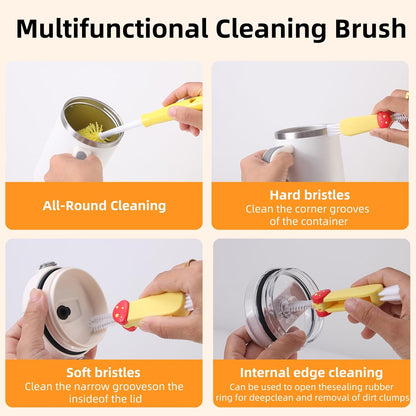 3 Pack Cleaner Brush Kit for Stanley, Bottle Cleaner Brush Set with Straw Brush Cleaner and Cup Lid Cleaning Brush for Stanley Cup, Tumbler Cups, Drinking Glass (Pink)