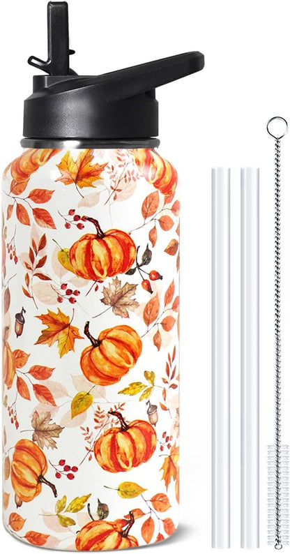 32 oz Pickleball Insulated Water Bottle with Straw - Pickleball Gym Hiking Sports Coffee Mug | Perfect Pickleball Gifts for Women, Pickleball Decor Accessories