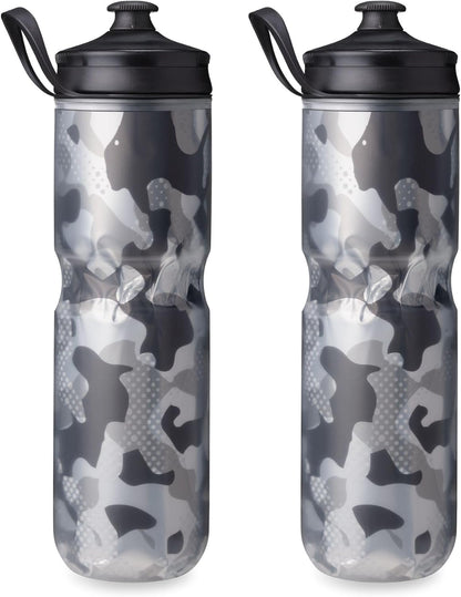 HydraPak | Polar Bottle - Polar Sport Insulated Water Bottle - BPA-Free, Sport & Bike Squeeze Bottle with Handle (Pulse Blue, 700ml / 24oz)