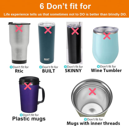 2 Pack 20 oz tumbler lids replacement, Spill Proof Splash Resistant Lids Mug Topper Fit for Rambler and More Coffee Mugs