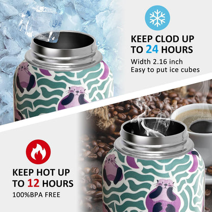 32oz Pickleball Water Bottle Insulated Vacuum Stainless Steel Tumbler Travel Mugs With Straw for Game Sport,Pickleball Accessories
