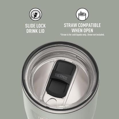 THERMOS ICON SERIES, Stainless Steel Tumbler with Slide Lock, 18 Ounce, Mystic Navy