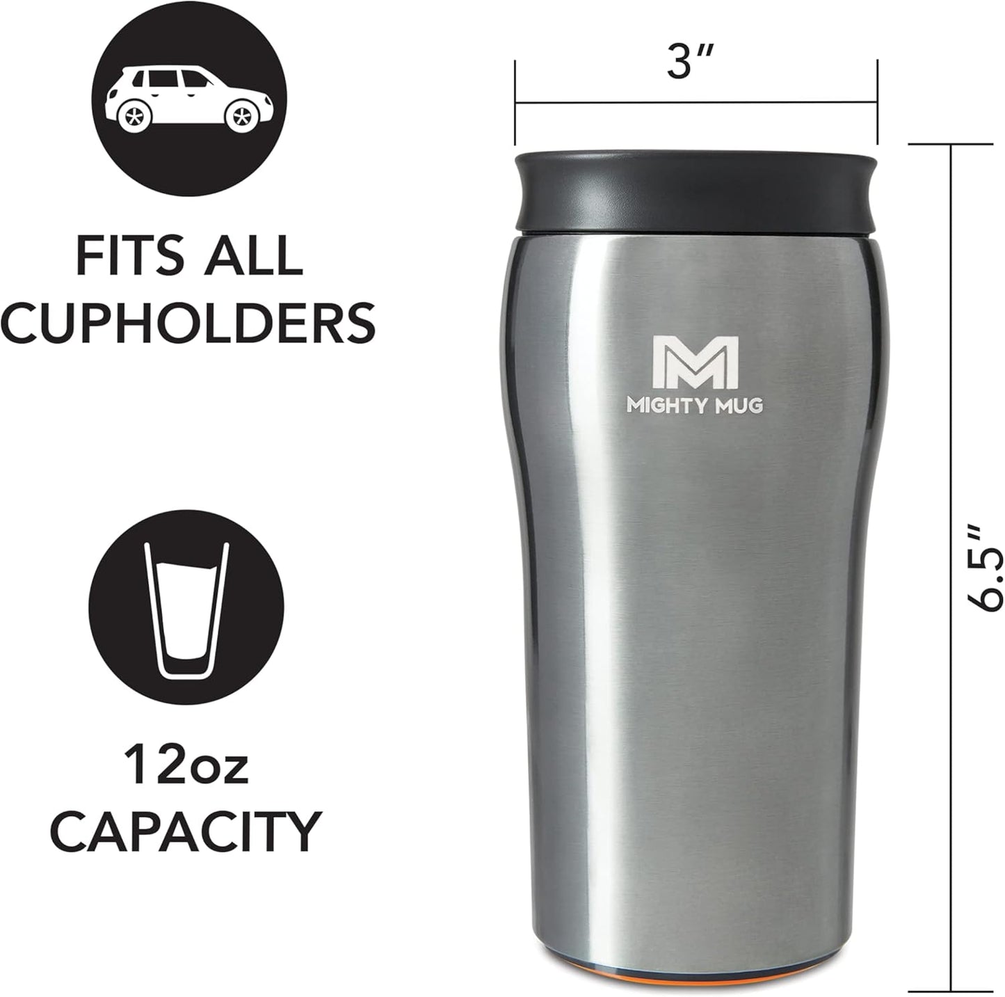 Mighty Mug | The Untippable Mug | Grips When Hit, Lifts for Sips | Insulated Stainless Steel Tumbler | Cupholder Friendly | Gifts for Women Men All | Leakproof | 6 Hour Hot / 24 Cold | 16oz | Teal