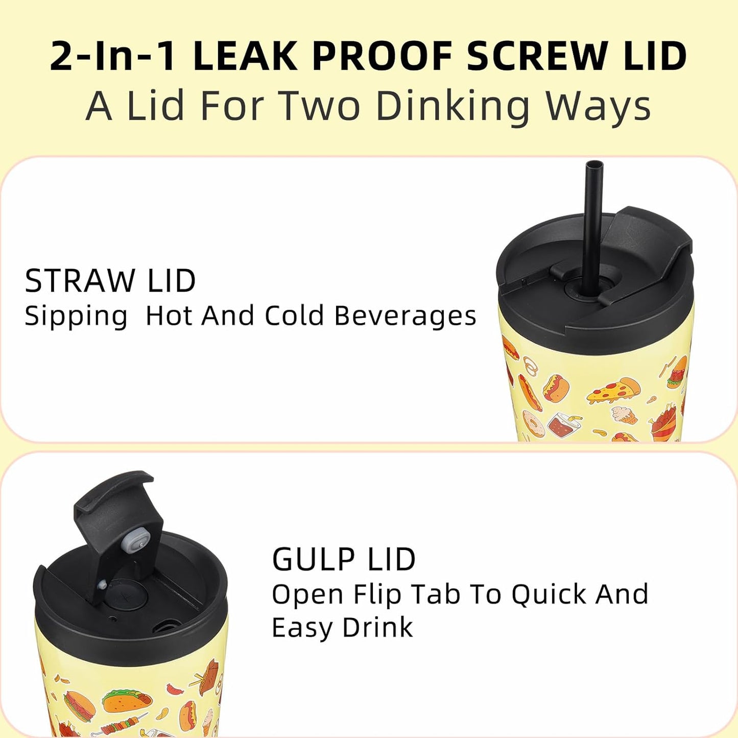 BJPKPK 22oz Insulated Tumbler With lid And Straw Stainless Steel Tumblers Travel Coffee Mug Reusable Thermal Cup,Sky