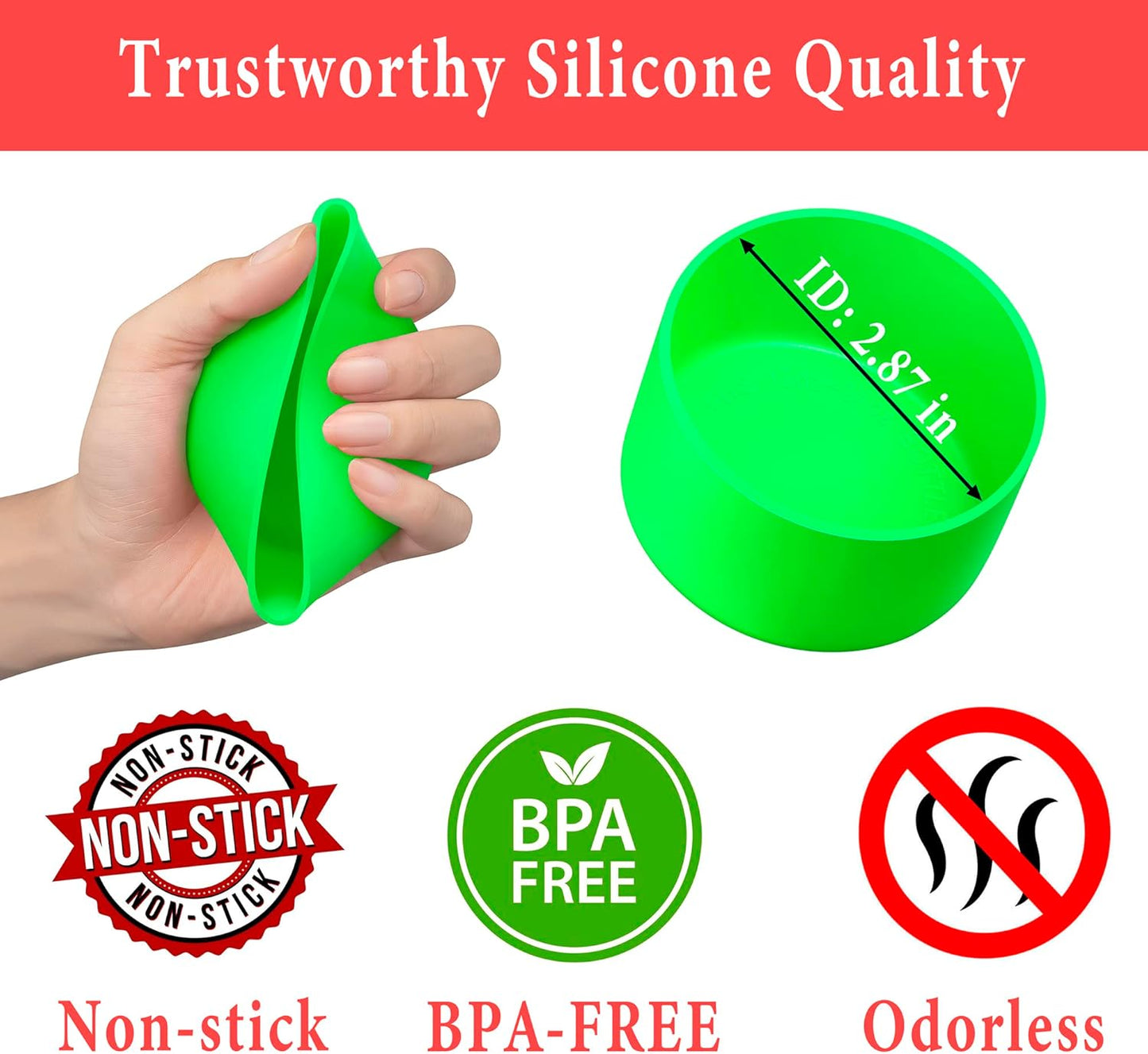 KTKUDY 2Pcs Silicone Boot for Stanley Quencher Tumbler 30 oz 40 oz & IceFlow 20 oz 30 oz & Fit Owala Freesip Water Bottle & Fit Hydro Flask & More - Cup Bottom Accessories Fit Stanley Cup