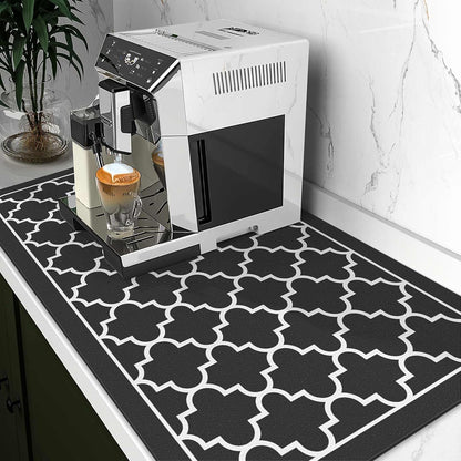 WISELIFE Dish Drying Mat Super Absorbent Drying Mat Large Dish Drying Mats for Kitchen Counter Easy Clean Dish Mat Kitchen Drying Mat15"x 18" Stylish Grey