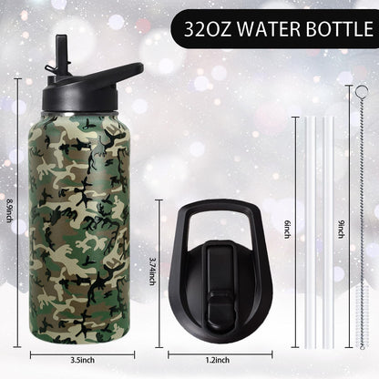 32 oz Pickleball Insulated Water Bottle with Straw - Pickleball Gym Hiking Sports Coffee Mug | Perfect Pickleball Gifts for Women, Pickleball Decor Accessories