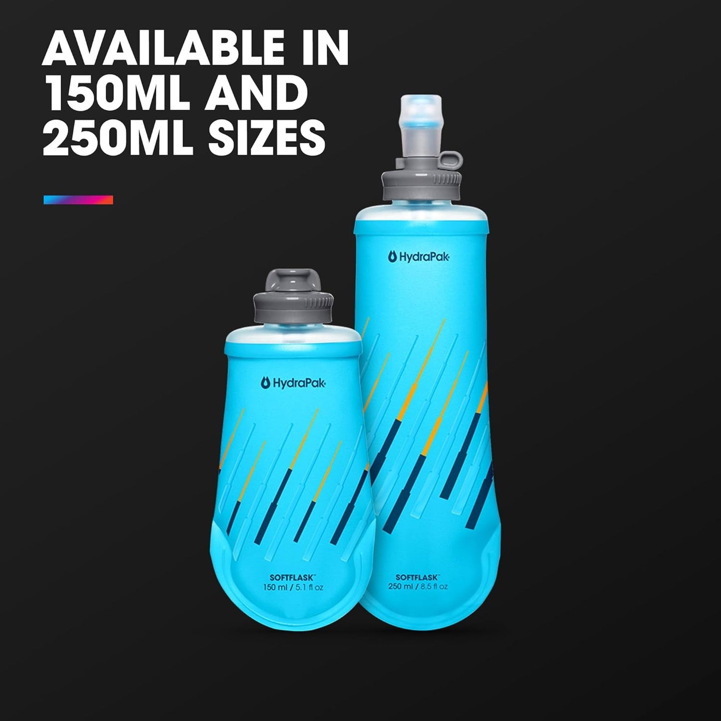 HydraPak SoftFlask - Collapsible Nutrition Flask (150ml or 250ml) - BPA Free, Easy Open Cap, Foldable, Lightweight
