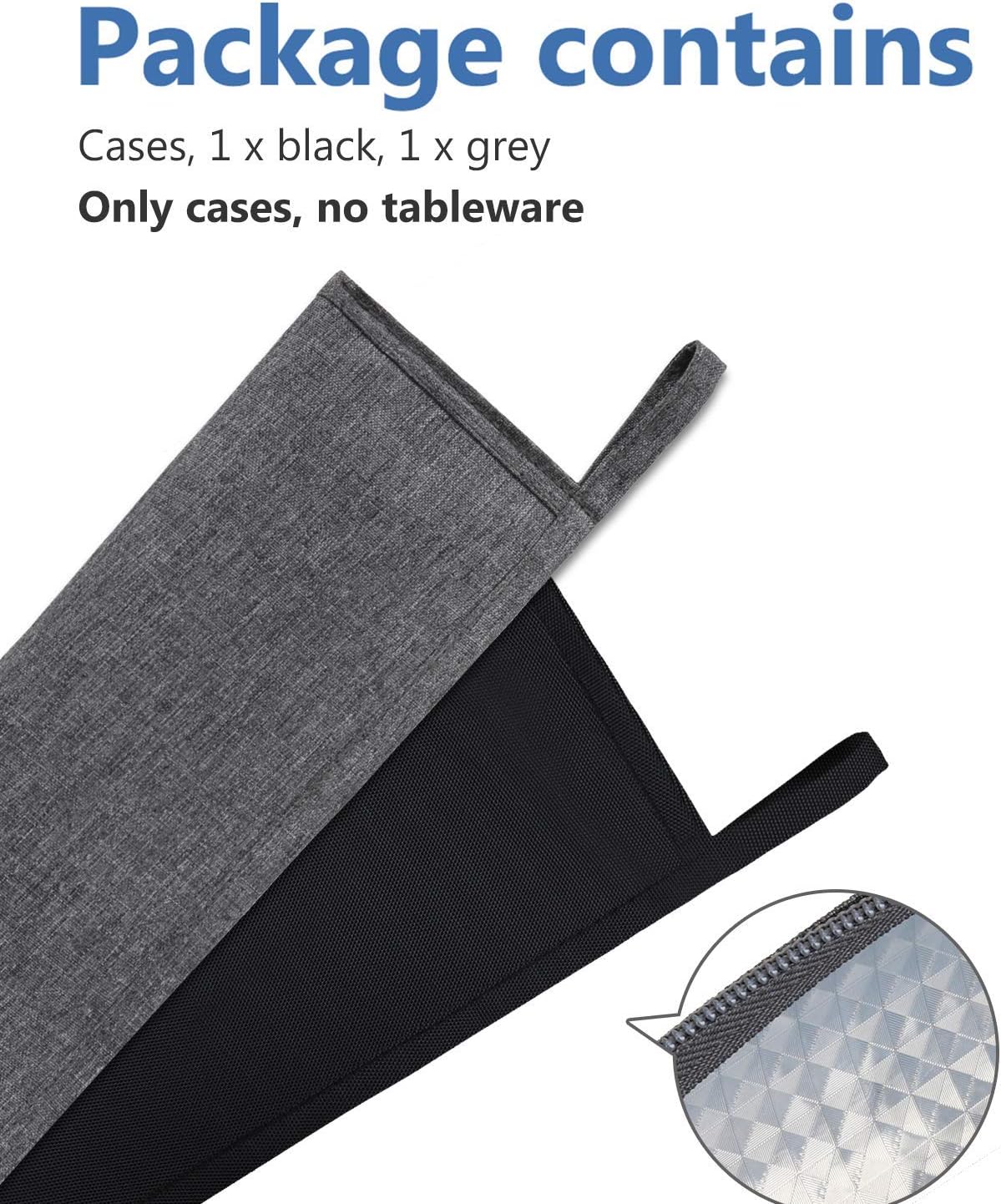 Aosbos Reusable Stainless Steel Straw Case - Metal Pouch with Silicone Straws - Travel Utensil Sets Pouch, Black