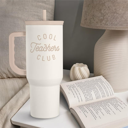Floral Tumbler with Handle 40oz, Stainless Steel Insulated Tumblers Coffee Travel Mug Cup with Straw, Flower Coffee Cup Gifts for Women Girls, Gift for Her on Christmas Birthday Mothers Day
