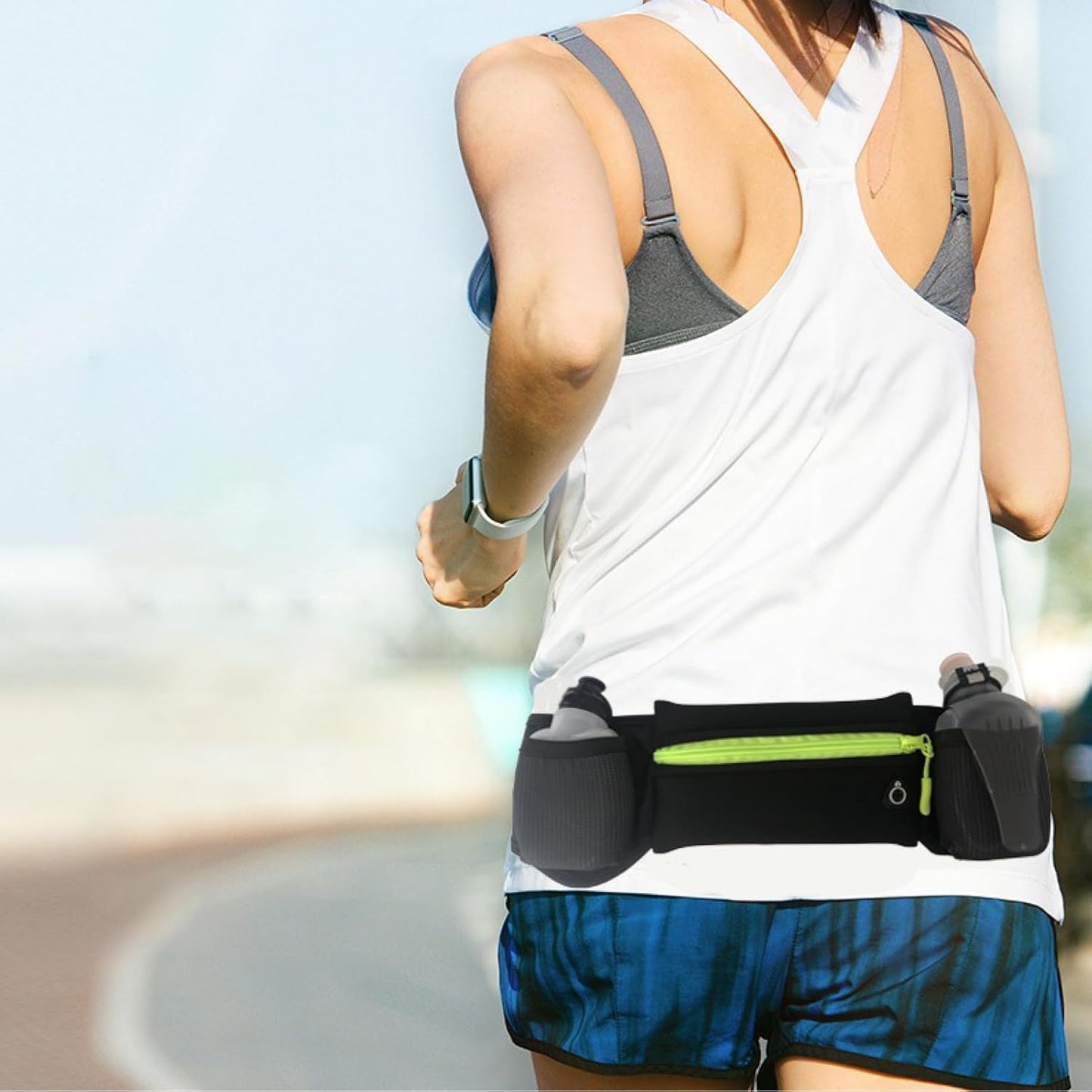 Azarxis Running Water Bottles Flask BPA Free Leakproof Hydration Vest Packs Waist Belt Replacement for Triathlon Marathon Hiking Cycling Climbing Runner