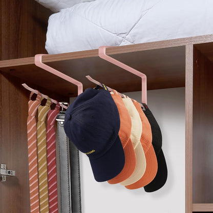Tumbler Lid Organizer, Horizontal Tumbler Lid Storage Hook Up to 10 Lids, Space Saving Cup Lid Holders Under Cabinet Tumbler Lid Hook for Kitchen Organizer and Storage,Hanging Paper Towel Rack Hanger