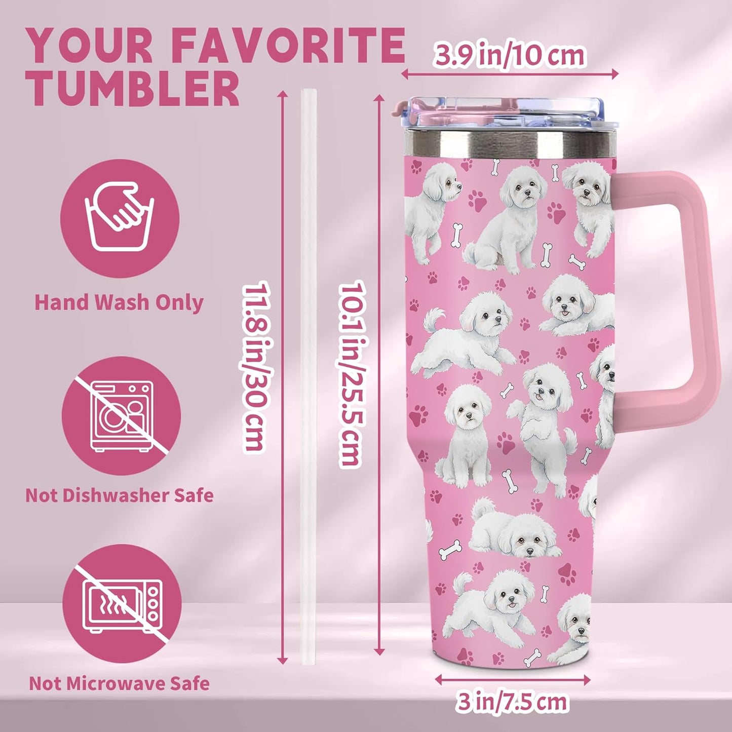 Beagle Gifts for Women Men, 40oz Stainless Steel Insulated Tumbler Travel Cup Mug, Funny and Unique Beagle Gifts for Dog Lover - Colors A