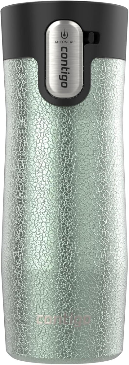 Contigo AUTOSEAL West Loop Vacuum-Insulated Stainless Steel Travel Mug with Easy-Clean Lid 12 oz Blueberry