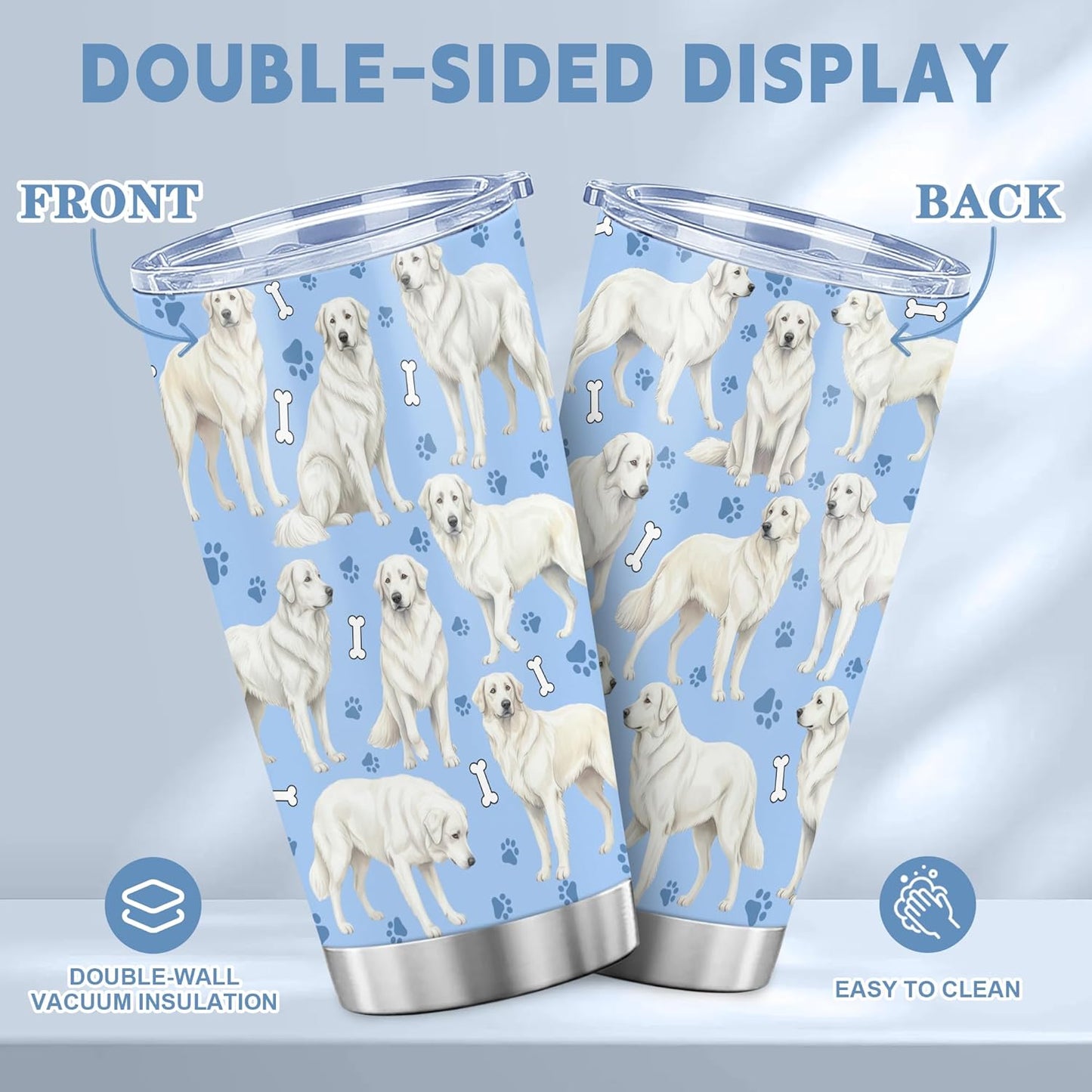 Beagle Gifts for Women Men, 40oz Stainless Steel Insulated Tumbler Travel Cup Mug, Funny and Unique Beagle Gifts for Dog Lover - Colors B