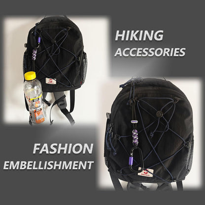 Paracord Keychain/Carabiner Clip - Jaymokes D Ring Metal Hook for Water Bottle, Key, Backpacks and More