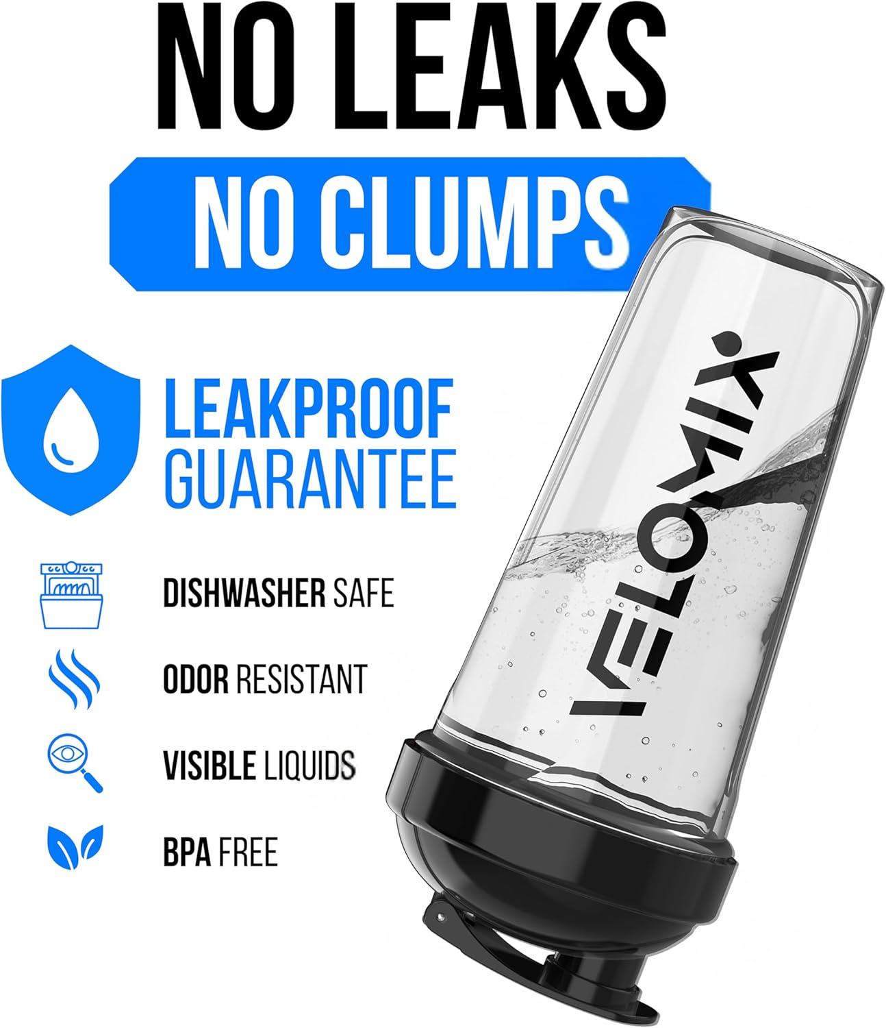 VELOMIX -4 Pack- 28 oz Protein Shaker Bottles for Protein Mixes - 4x Wire Whisk | Leak Proof Shaker Cups for Protein Shakes | Stackable Protein Shaker Bottle Pack (A1) Silver Aurora