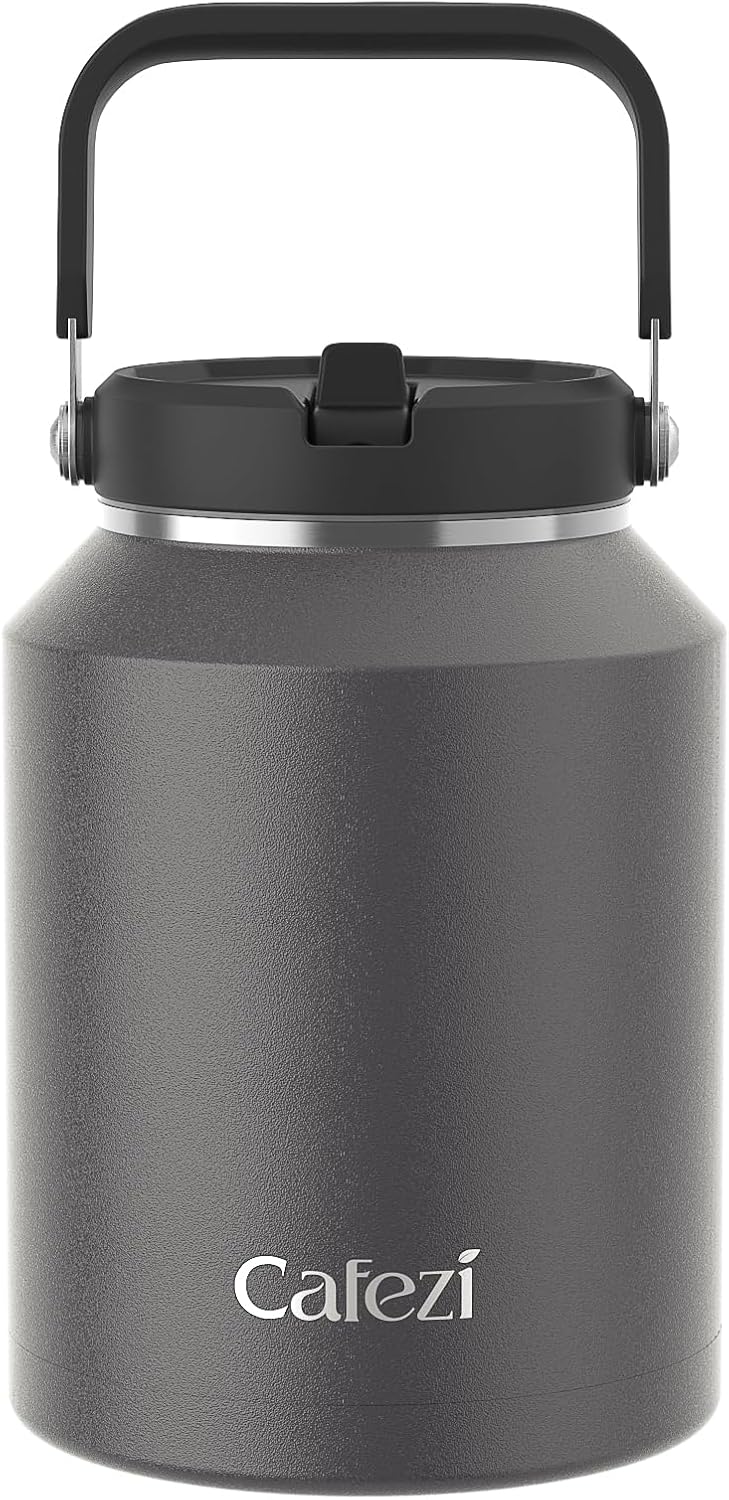 40 oz Insulated Tumbler with Top Handle and Flip Straw, Vacuum Insulated Stainless Steel Cup with Leak-Proof Lid, Sweat-Free, Fits Cup Holder, Keeps Ice Cold up to 30 Hours