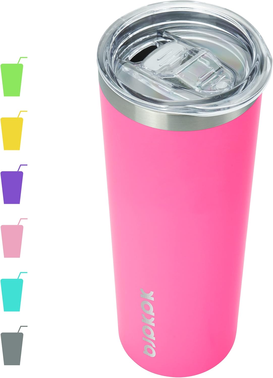 BJPKPK Skinny Tumbler with Lid 20 oz Stainless Steel Vacuum Insulated Double Wall Travel Coffee Water Tumblers Cup,White