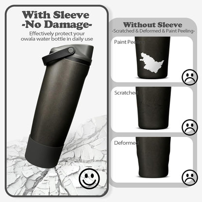 2PCS Silicone Boots for Owala 30oz & 40oz FreeSip Sway Bottles & Tumblers – Non-Slip, Scratch-Resistant, Stability Enhancer for Owala Accessories (Eucalyptus Green) - Colors B